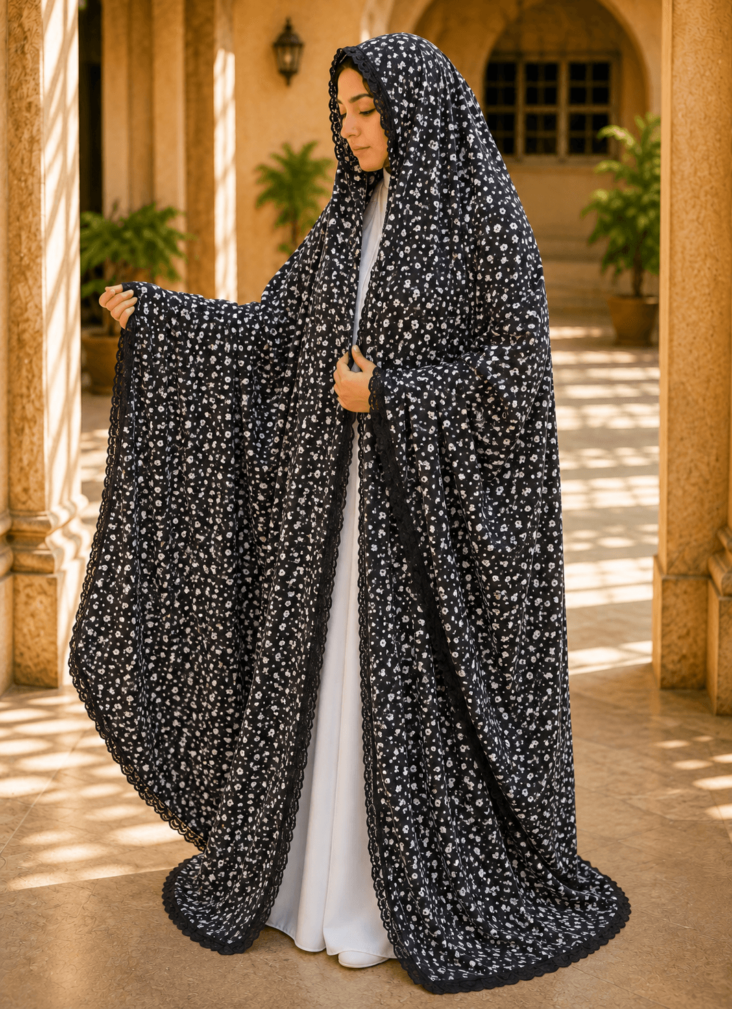 Black Daisy Iraani Chaddar